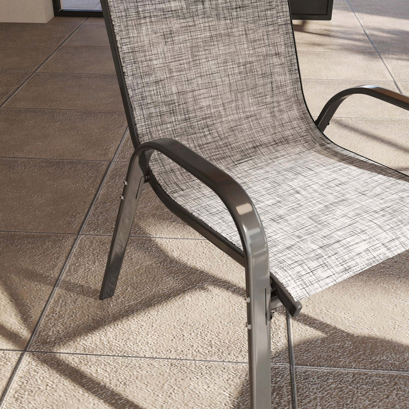 Ensemble de 4 chaises de salle à manger empilables pour l'extérieur
