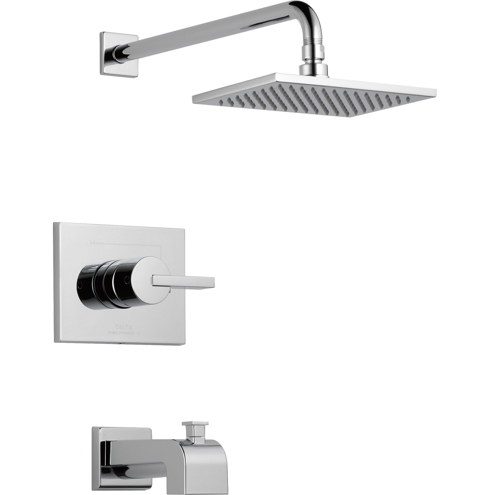 Vero 14 Series Volume Tub and Shower Faucet Trim with Lever Handles and Monitor, Chrome