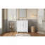 Meuble-lavabo 30 po avec lavabo en céramique, meuble-lavabo à cadre en bois avec tablette réglable, tiroir avec cloison, pieds en bois-809529962