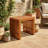Oneridge Rectangular Teak Solid Wood Outdoor Side Table , 19.25 " W 14.75 " D
