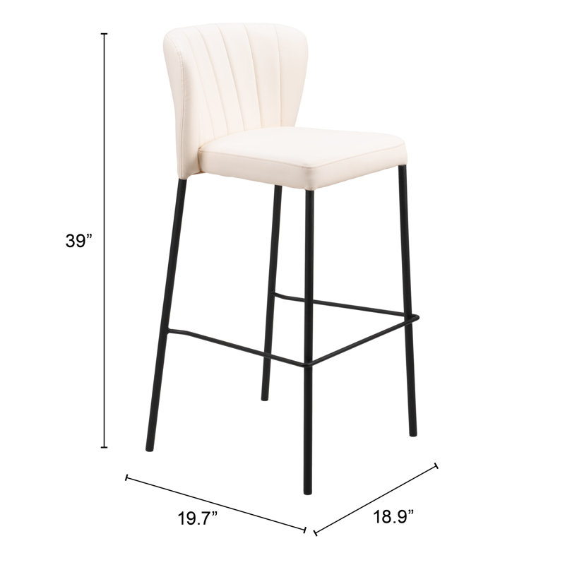 Tabouret Linz, Beige, Tabouret de bar (siège d'une hauteur de 29,3 po)