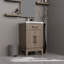 18,16 po D Meuble-lavabo en chêne gris avec comptoirs en acrylique et miroir