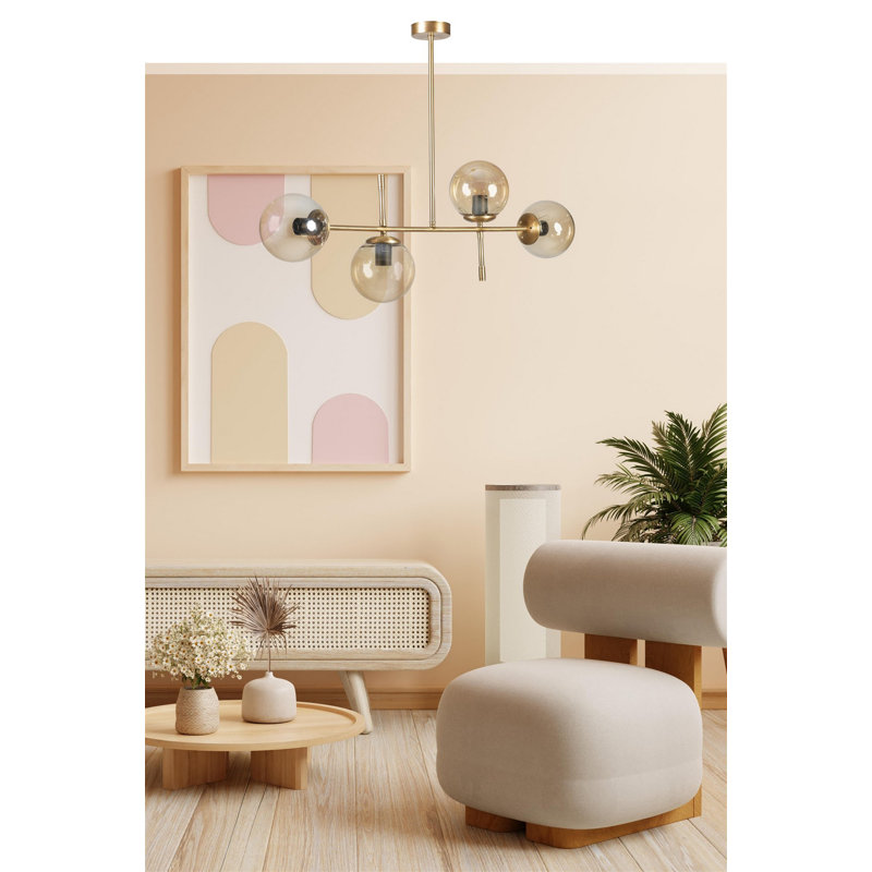 Chandle Chandelier, Gold