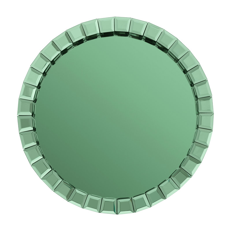 Glass Top End Table, Green