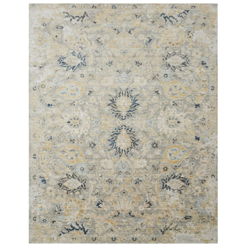 Josilin Wool Floral Indoor Rug, Rectangle 5' x 7'