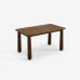 Table de salle à manger de style campagnard rectangulaire en bois massif de 63 pouces, table de salle à manger en noyer pour 4 à 6 personnes, structure robuste pouvant supporter jusqu'à 1 000 lb, assemblage facile