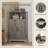 Free Standing Triangle Bathroom Storage Cabinet with Doors & Adjustable Shelves, Home Organizer For Kitchen & Living Room,Gray-829669319