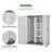 Horizontal Waterproof Resin Outdoor Storage Shed with Metal Shelves And Lockable Doors-139233303