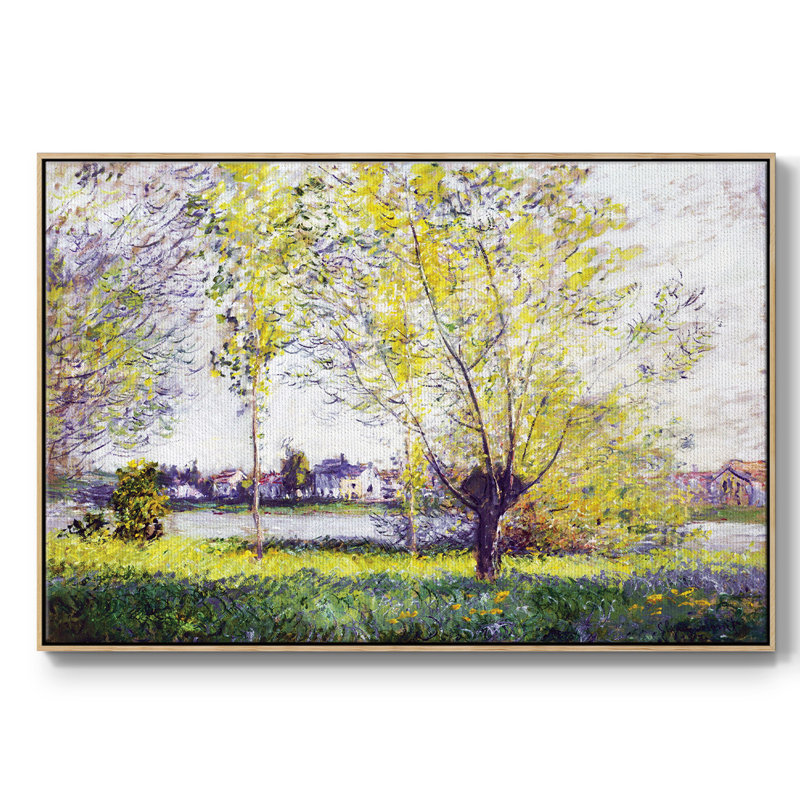 " The Willows, 1880 ", 17" H x 25" W x 2" D, Natural Wood