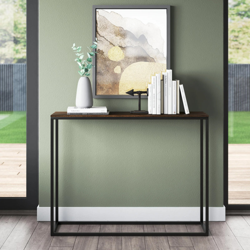 Console Barto, Noyer foncé/noir