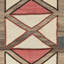 Tapis géométrique antique 2,9 x 4,7 pi Navajo, laine tissée à la main, couleurs naturelles, vers 1920-1940