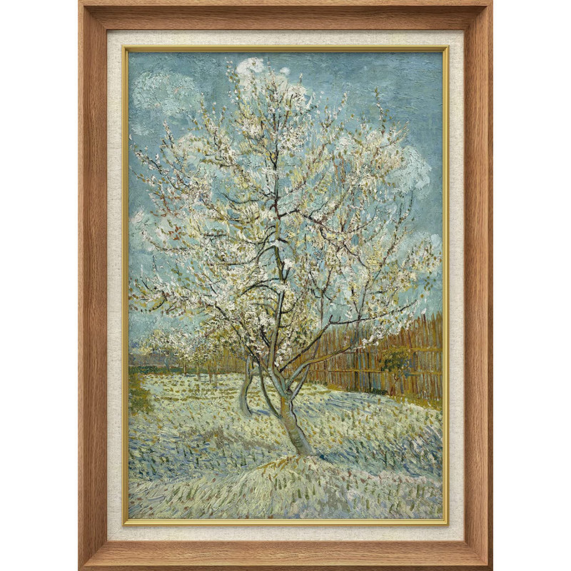 «Almond Blossom Tree» par Vincent Van Gogh - peinture sur toile à cadre unique, Naturel
