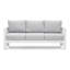 Ensemble de conversation 3 pièces pour patio moderne en aluminium, canapé 5 places avec lumière épaisse et table basse-1482192091