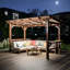 Pavillon de jardin pergola en bois robuste avec toit en métal et comptoirs à la mode Raison Design
