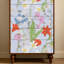 Armoire de rangement à motif floral de style français-1195664133