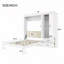 Lit escamotable avec armoire de rangement et tête de lit tapissier Murphy-1018249218