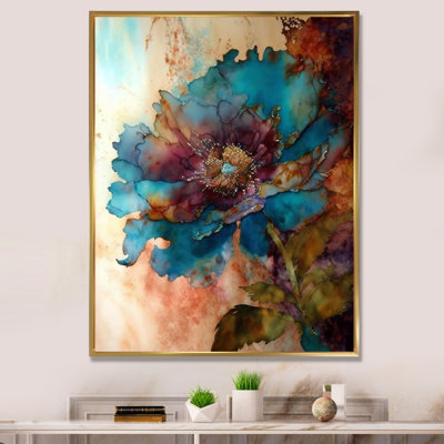 «Delicate Blossoming Pansy Flower Retro I», reproduction sur toile