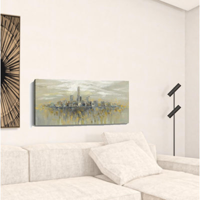«Artistic Manhattan City Skyline», art mural sans cadre