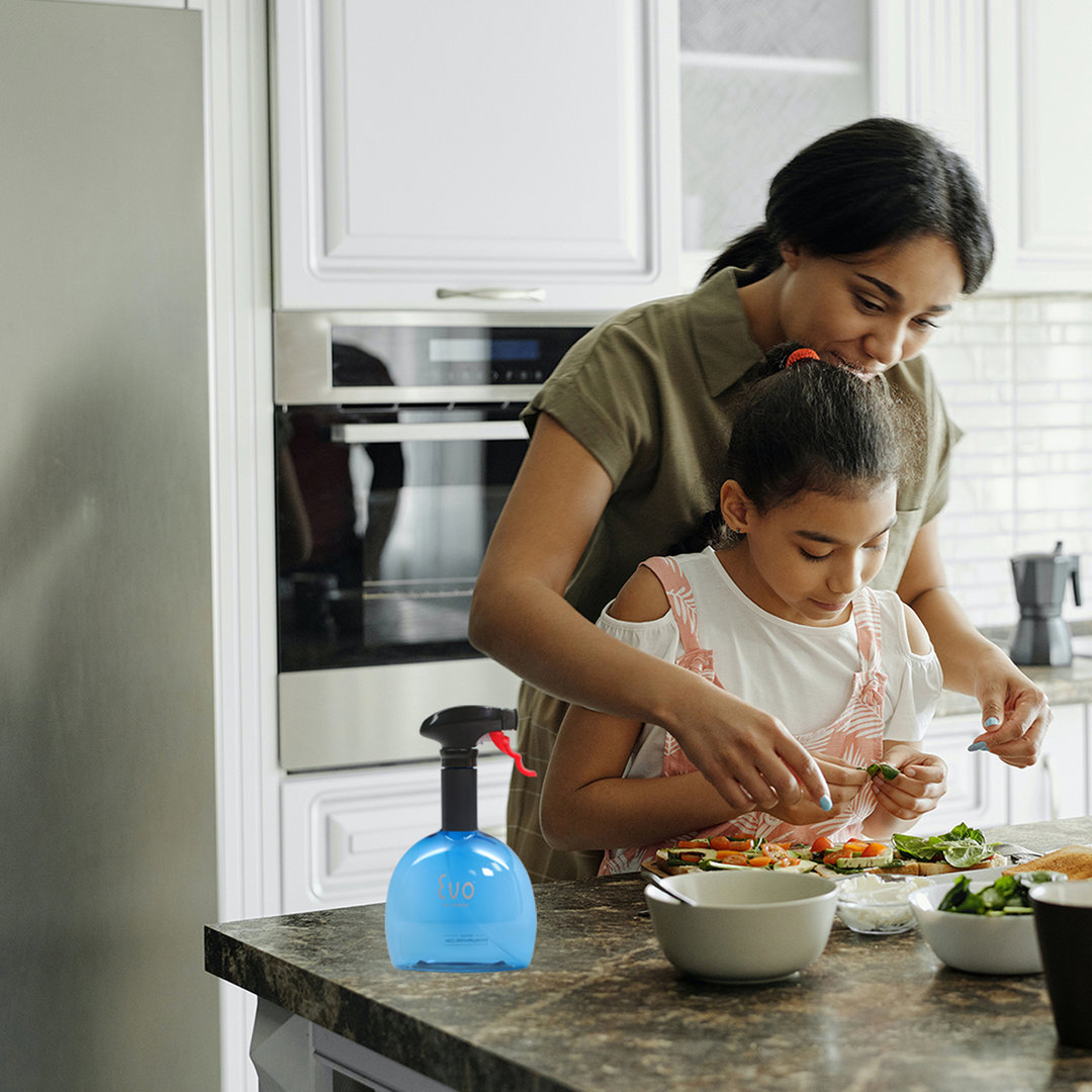 Evo Oil Sprayer Bottle, Non-Aerosol For Olive Oil And Cooking Oils, 18-Ounce Capacity Evo Oil Sprayer 