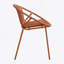 Ensemble de salle à manger extensible 7 pièces avec chaise empilable, orange et teck 7 pièces