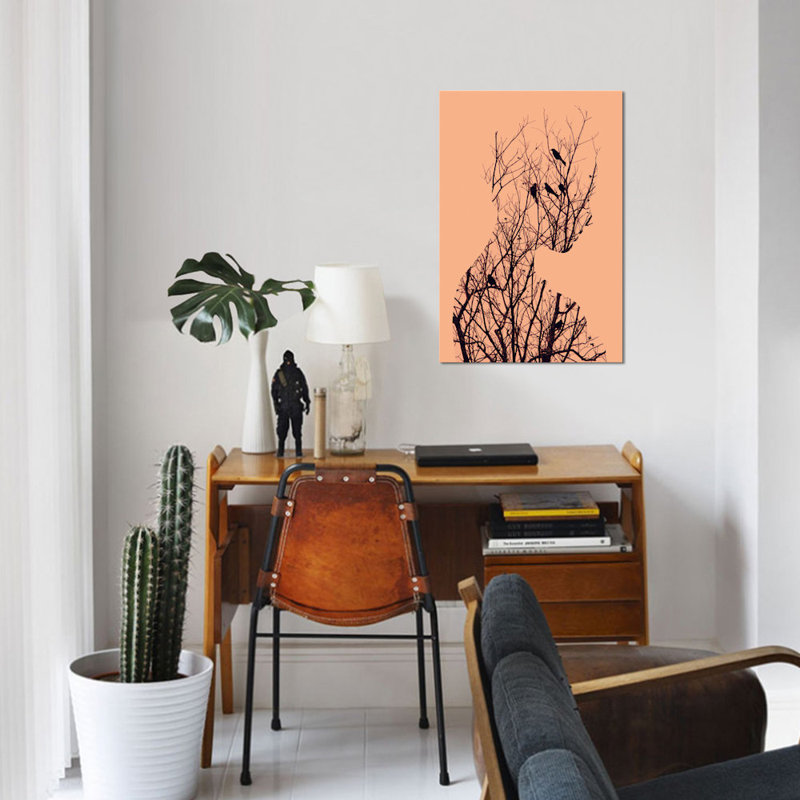 Birds by Andreas Lie - Print on Canvas, 66.04 cm H x 45.72 cm W x 1.91 cm D, No Frame