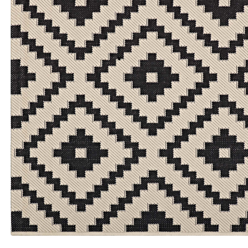 Modway Perplex Geometric Diamond Trellis Indoor and Outdoor Area Rug, Rectangle 8' x 10'