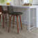 Tabouret de bar et de comptoir pivotant en bois massif Biance Hiram