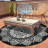 Round Outdoor Patio Rugs 5Ft Black and White Reversible Plastic Straw Rug with Carry Bag Lightweight Waterproof Camping Mat for Outdoor Porch Deck Backyard-820894648-820894642