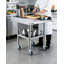 Table de travail en acier inoxydable avec roulettes pour la maison, le garage du restaurant-123565851
