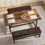 Ensemble de table de salle à manger avec 2 bancs, table de salle à manger rectangulaire en grain de bois industriel avec bancs revêtus de polyuréthane, ensemble de table de salle à manger pour 4 à 6 personnes
