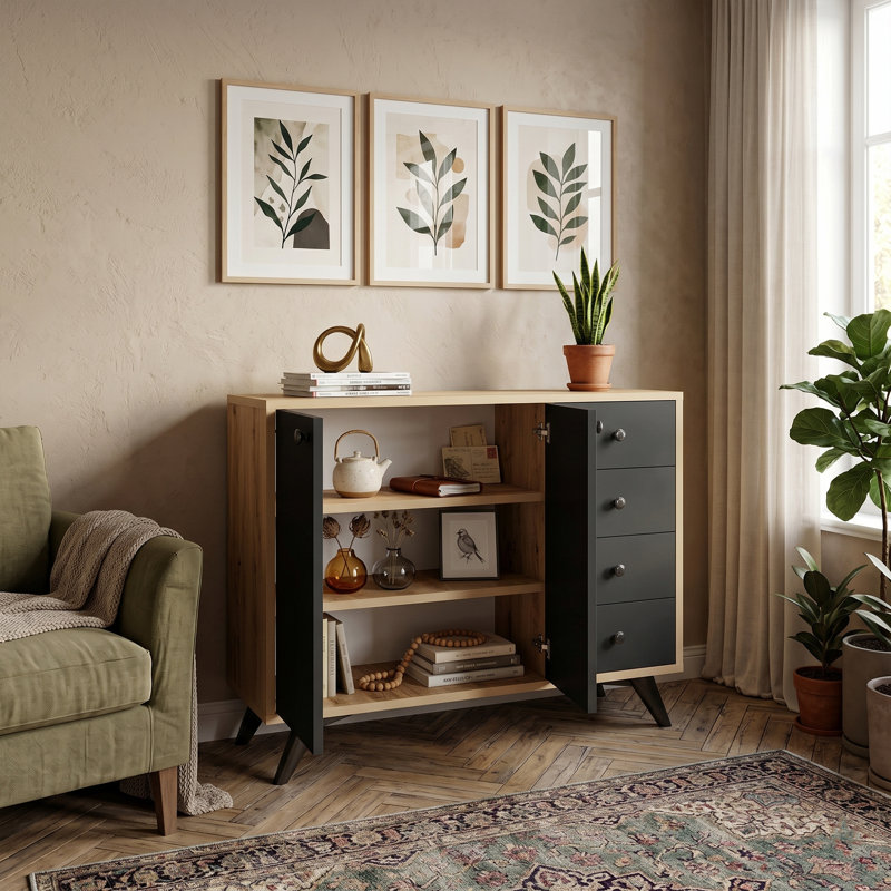 Décoratif, Chêne / anthracite