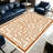 Caramel Greek Maze carpet-easy to clean, machine-washable, soft and comfortable; suitable for door mats, kitchens, living rooms, bedrooms, corridors, and laundry areas. Easy to clean, durable carpet for home decoration.-129741865