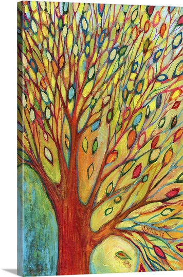Nolani «Rainbow Tree In Autumn», reproduction d'art, H 60 po x l 40po x P 1,5 po, Toile