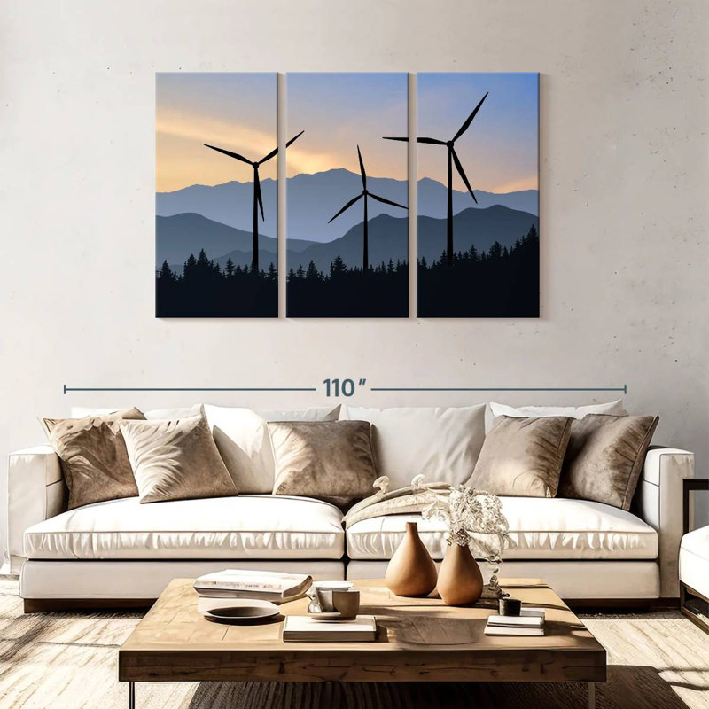 Lilie Forest Wind Turbines, 48" H x 74" W