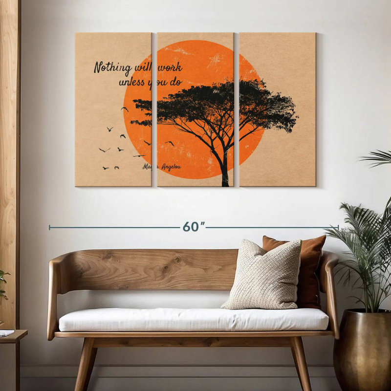 Tergel Nothing Will Work Quote, 32" H x 50" W