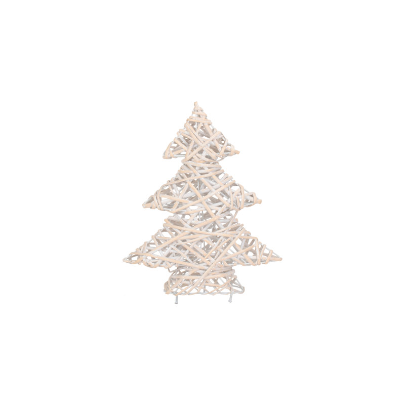 Wicker White Wash Tabletop Tree