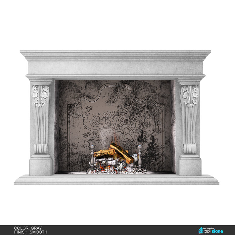 Venice Fireplace Surround, Smooth Gray