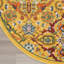 Tapis jaune à motif floral Weirton-694233997