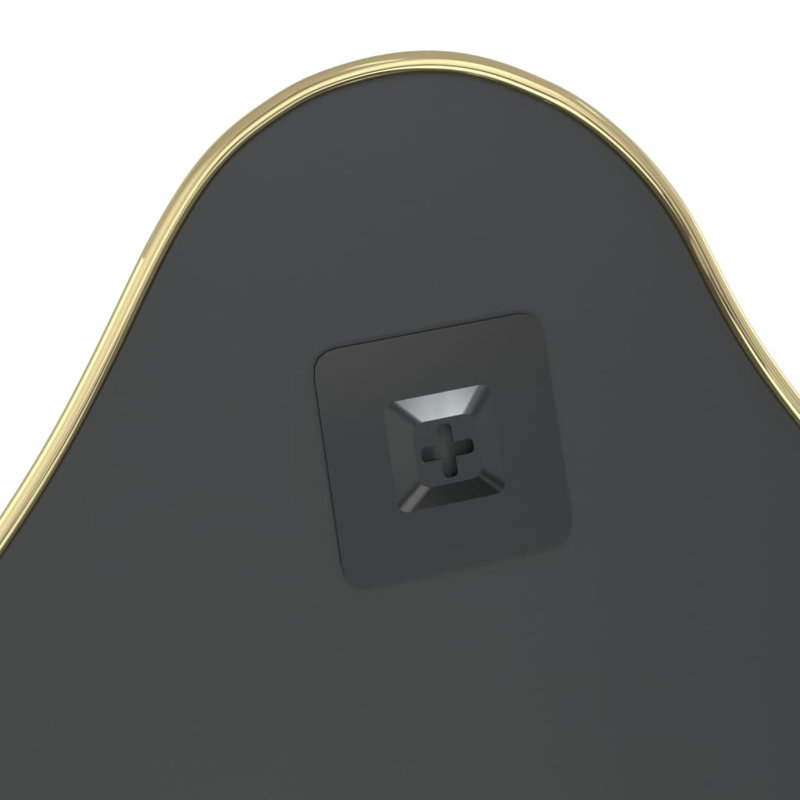 Miroir d'appoint mural Herreravega, Or, 23,6 po x 19,7 po