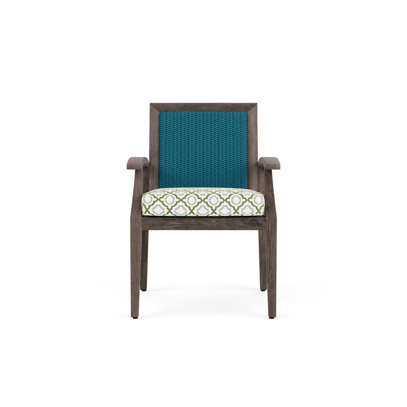 Frontier Outdoor Dining Armchair, Peacock, Gateway Aloe