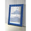 Miroir de plancher en velours bleu