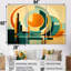 Ensemble de décorations murales rétro moderne pleine lune City II - Mid-Century-277728284-277728287