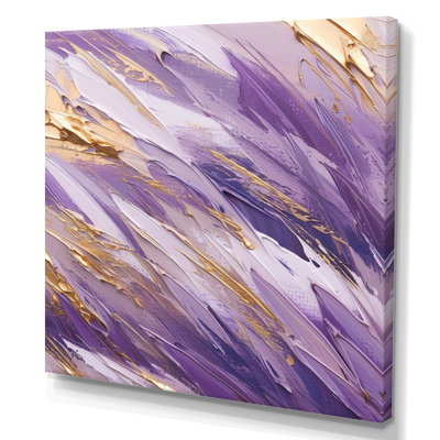 Mauve et or, abstrait dynamique II - art mural abstrait