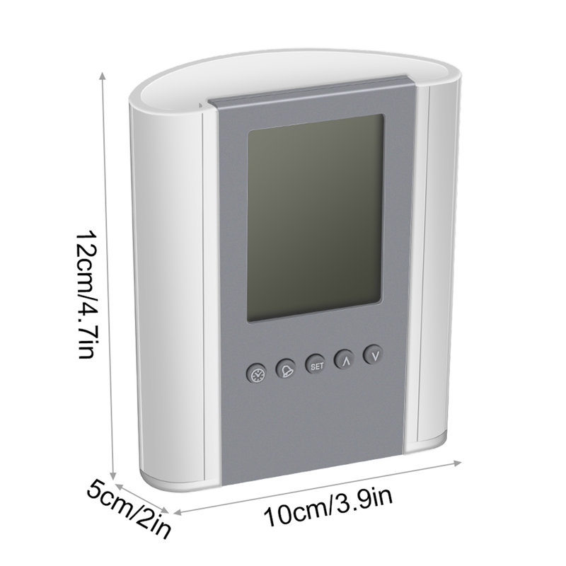 Digital Alarm Clock Temperature Display Table Pencil Holder Case Organizer