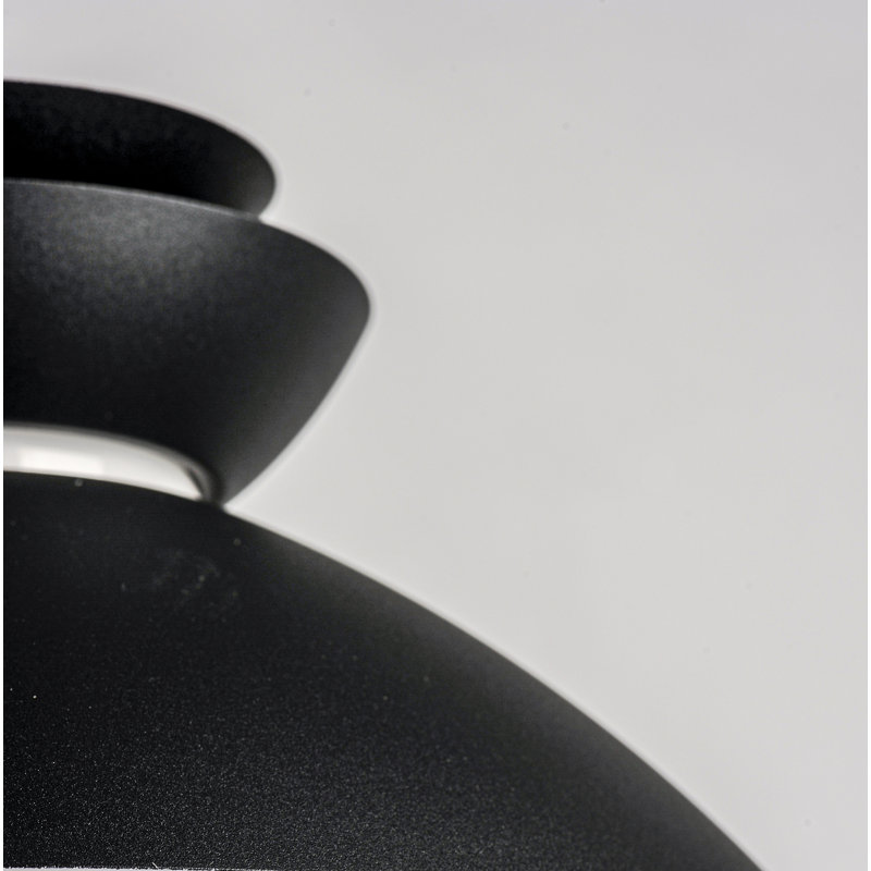 Hannes 1-Light Dimmable Dome Pendant, Black