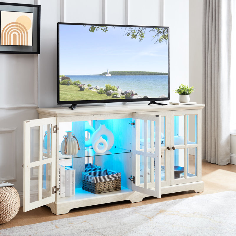 Vitrine blanche antique avec base de support et tablettes réglables