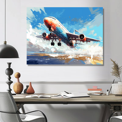 Take Off Flight Paint Spatter S - Train, art mural