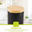 ROYALFORD Pedal Bin with Bamboo Lid and Removable Basket - Soft Close Round Waste Container for Kitchen, Bedroom, Bathroom, Office-99310394-99310395