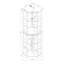 Vitrine de coin lumineuse à 6 tablettes avec dossier en miroir et tablettes réglables en verre trempé pour une présentation élégante.-122751240