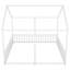 Lit plateforme simple en métal, deux lits partagés, blanc-129391749